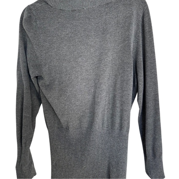 Smart Set Dark Gray V-Neck Sweater - Picture 3 of 4
